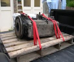 Engine on Pallet ready to be delivered
